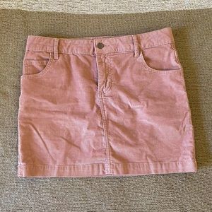 Mauve corduroy skirt